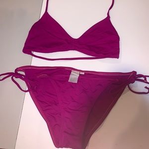 L SPACE purple bikini